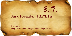 Bardiovszky Tóbia névjegykártya